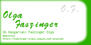 olga faszinger business card